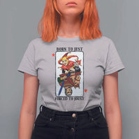 Funny Born To Jest Forced To Joust T Shirt For Women Medieval Renaissance Meme - Wonder Print Shop