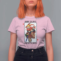 Funny Born To Jest Forced To Joust T Shirt For Women Medieval Renaissance Meme - Wonder Print Shop