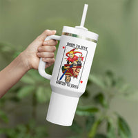 Funny Born To Jest Forced To Joust Tumbler With Handle Medieval Renaissance Meme - Wonder Print Shop