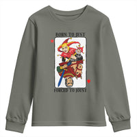Funny Born To Jest Forced To Joust Youth Sweatshirt Medieval Renaissance Meme - Wonder Print Shop