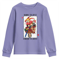 Funny Born To Jest Forced To Joust Youth Sweatshirt Medieval Renaissance Meme - Wonder Print Shop
