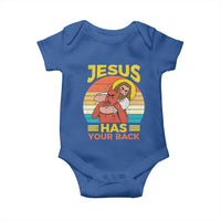 Funny Jesus Has Your Back Baby Onesie Jiu Jitsu Retro Christian - Wonder Print Shop