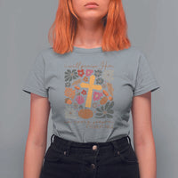 Thanksgiving Christ T Shirt For Women I Will Praise Him In Every Season Psalm 146:2 Fall Season - Wonder Print Shop
