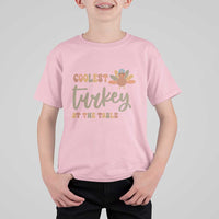 Funny Thanksgiving Turkey T Shirt For Kid Coolest Turkey At The Table Fall Season - Wonder Print Shop