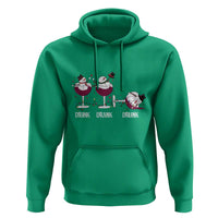 Funny Christmas Wine Hoodie Drink Drank Drunk Snowman Xmas