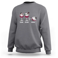 Funny Christmas Wine Sweatshirt Drink Drank Drunk Snowman Xmas - Wonder Print Shop
