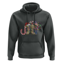 Christmas Veterans Hoodie Joy Candy Cane American Flag