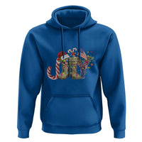 Christmas Veterans Hoodie Joy Candy Cane American Flag