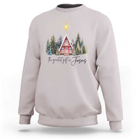 Christian Christmas Sweatshirt The Greatest Gift Is Jesus Star Of Bethlehem - Wonder Print Shop