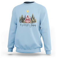 Christian Christmas Sweatshirt The Greatest Gift Is Jesus Star Of Bethlehem - Wonder Print Shop