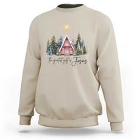 Christian Christmas Sweatshirt The Greatest Gift Is Jesus Star Of Bethlehem - Wonder Print Shop