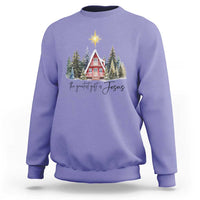 Christian Christmas Sweatshirt The Greatest Gift Is Jesus Star Of Bethlehem - Wonder Print Shop