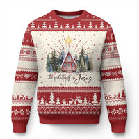 Christian Xmas Ugly Christmas Sweater The Greatest Gift Is Jesus Star Of Bethlehem - Wonder Print Shop