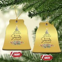 Funny Xmas Christian Faith Christmas Ornament Joy To The World The Savior Is Born Xmas Tree - Wonder Print Shop