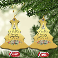 Funny Xmas Christian Faith Christmas Ornament Joy To The World The Savior Is Born Xmas Tree - Wonder Print Shop