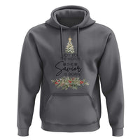 Funny Christmas Christian Faith Hoodie Joy To The World The Savior Is Born Xmas Tree