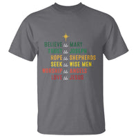 Christian Faith T Shirt Believe Like Mary Trust Like Joseph Hope Like Shepherds - Wonder Print Shop