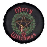 Nordic Christmas Spare Tire Cover Merry Witchmas Pagan Yule Xmas Wreath - Wonder Print Shop