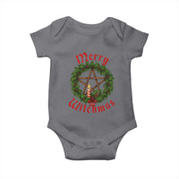 Nordic Christmas Baby Onesie Merry Witchmas Pagan Yule Xmas Wreath - Wonder Print Shop