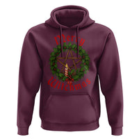 Nordic Christmas Hoodie Merry Witchmas Pagan Yule Xmas Wreath - Wonder Print Shop