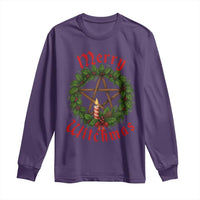 Nordic Christmas Long Sleeve Shirt Merry Witchmas Pagan Yule Xmas Wreath - Wonder Print Shop