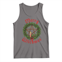 Nordic Christmas Tank Top Merry Witchmas Pagan Yule Xmas Wreath - Wonder Print Shop