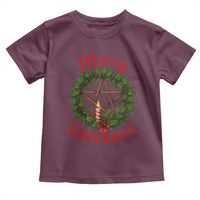 Nordic Christmas Toddler T Shirt Merry Witchmas Pagan Yule Xmas Wreath - Wonder Print Shop