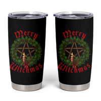 Nordic Christmas Tumbler Cup Merry Witchmas Pagan Yule Xmas Wreath - Wonder Print Shop