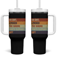 Oh Shit I Picked The Wrong White Elephant Gift Tumbler With Handle Funny Christmas Gift Exchange Game - Wonder Print Shop