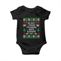 Funny Oh Shit I Picked The Wrong White Elephant Gift Baby Onesie Christmas Gift Exchange - Wonder Print Shop