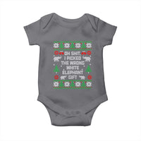 Funny Oh Shit I Picked The Wrong White Elephant Gift Baby Onesie Christmas Gift Exchange - Wonder Print Shop