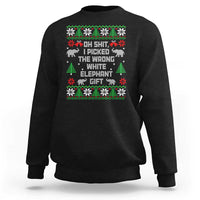 Funny Oh Shit I Picked The Wrong White Elephant Gift Sweatshirt Christmas Gift Exchange - Wonder Print Shop