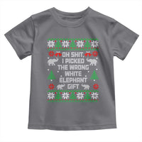 Funny Oh Shit I Picked The Wrong White Elephant Gift Toddler T Shirt Christmas Gift Exchange - Wonder Print Shop
