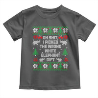 Funny Oh Shit I Picked The Wrong White Elephant Gift Toddler T Shirt Christmas Gift Exchange - Wonder Print Shop