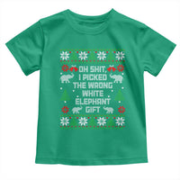 Funny Oh Shit I Picked The Wrong White Elephant Gift Toddler T Shirt Christmas Gift Exchange - Wonder Print Shop