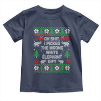 Funny Oh Shit I Picked The Wrong White Elephant Gift Toddler T Shirt Christmas Gift Exchange - Wonder Print Shop