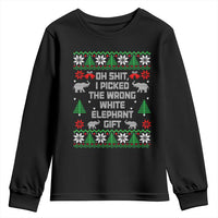 Funny Oh Shit I Picked The Wrong White Elephant Gift Youth Sweatshirt Christmas Gift Exchange - Wonder Print Shop