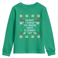 Funny Oh Shit I Picked The Wrong White Elephant Gift Youth Sweatshirt Christmas Gift Exchange - Wonder Print Shop