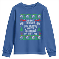 Funny Oh Shit I Picked The Wrong White Elephant Gift Youth Sweatshirt Christmas Gift Exchange - Wonder Print Shop