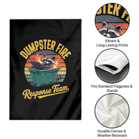 Funny Dumpster Fire Response Team Garden Flag Work Humor - Wonder Print Shop