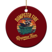 Funny Dumpster Fire Response Team Ceramic Ornament Work Humor - Wonder Print Shop