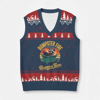 Funny Dumpster Fire Response Team V-Neck Knit Sweater Vest Work Humor - Wonder Print Shop