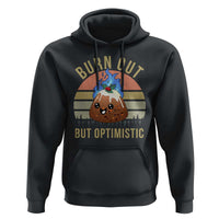 Funny Christmas Pudding Hoodie Burn Out But Optimistic Blue Flame - Wonder Print Shop