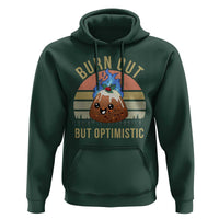 Funny Christmas Pudding Hoodie Burn Out But Optimistic Blue Flame - Wonder Print Shop