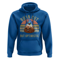 Funny Christmas Pudding Hoodie Burn Out But Optimistic Blue Flame - Wonder Print Shop