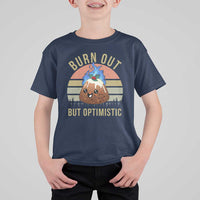 Funny Christmas Pudding T Shirt For Kid Burn Out But Optimistic Blue Flame - Wonder Print Shop
