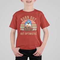 Funny Christmas Pudding T Shirt For Kid Burn Out But Optimistic Blue Flame - Wonder Print Shop
