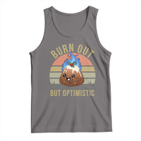 Funny Christmas Pudding Tank Top Burn Out But Optimistic Blue Flame - Wonder Print Shop