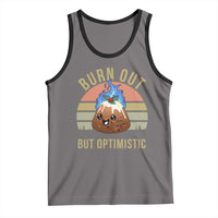 Funny Christmas Pudding Tank Top Burn Out But Optimistic Blue Flame - Wonder Print Shop