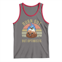 Funny Christmas Pudding Tank Top Burn Out But Optimistic Blue Flame - Wonder Print Shop